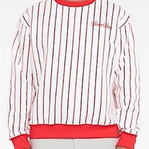Bogey Boys Men’s Pinstripe Crew Neck sweater. Macklemore Golf Cotton Comfort